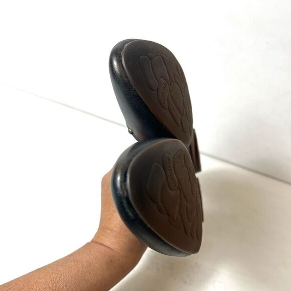 Kork-Ease Womens Sz 9M Comfort Casual Pewter Leather Slip On Studded Flat Loafer - Picture 7 of 12